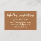 Apple Turnover Pastry gebak van bakkerij Baker Foo Visitekaartje (Achterkant)