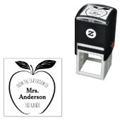 Apple uit het klaslokaal van gepersonaliseerde  zelfinktende stempel (In situ)