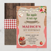 Apple-uitnodiging voor feest kaart (Voorkant / Achterkant)