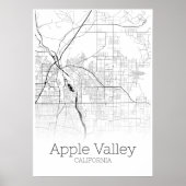 Apple Valley Map - California - City Map Poster (Voorkant)