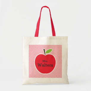 Apple van de gepersonaliseerde leraar tote bag