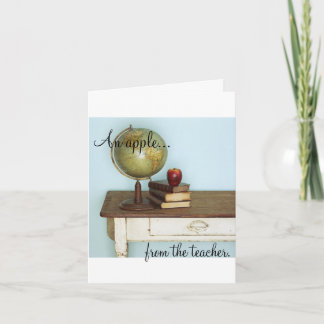 Apple VAN de Leraar Bedankkaart