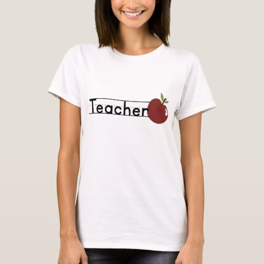Apple van de leraar t-shirt (Voorkant)