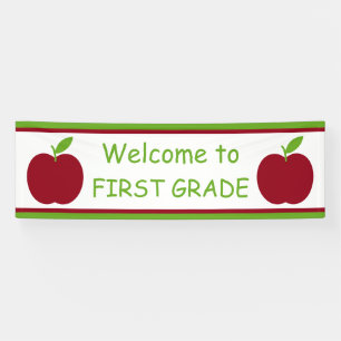 Apple van de rode en groene leraar op maat spandoek