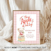 Apple van Eye Books voor Baby Gingham Baby shower Poster