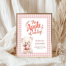 Apple van Eye Gingham Baby shower Display Shower Poster