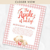 Apple van Eye Gingham Midnight Diaper Baby shower Poster