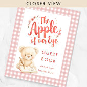 Apple van Eye Gingham Sign Guest Book Baby shower Poster