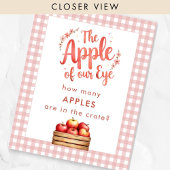 Apple van Eye Guess Hoeveel Gingham Baby shower Poster