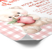 Apple van Eye Hoe Big Moms Belly Game Baby shower Poster (Hoek)