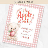 Apple van Eye Take a Treat Gingham Baby shower Poster