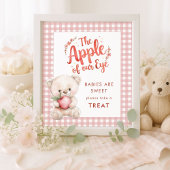 Apple van Eye Take a Treat Gingham Baby shower Poster