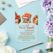 Apple van haar Eye Herfst Market Basket Vrijgezell Acryl Uitnodigingen (Insitu (Huwelijk))