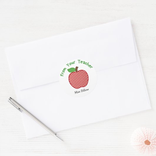 Apple van je leraar Stickers (Envelop)