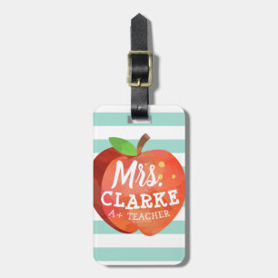Apple van leraar Aangepaste naam Bagagelabel