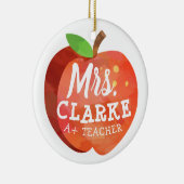 Apple van leraar | Aangepaste naam Keramisch Ornament (Rechts)