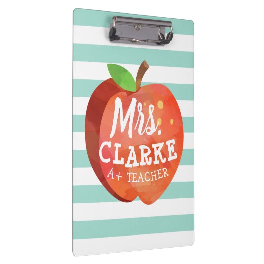 Apple van leraar | Aangepaste naam Klembord (Rechts)
