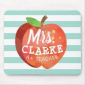 Apple van leraar | Aangepaste naam Muismat (Voorkant)