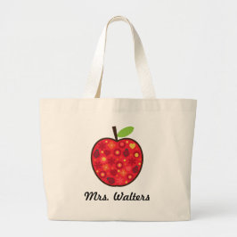 Apple van leraar grote tote bag
