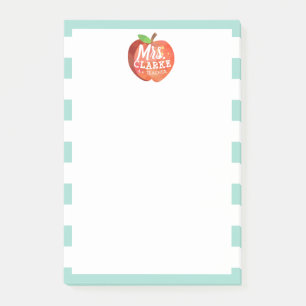 Apple van leraar   Naam Gepersonaliseerd Post-it® Notes