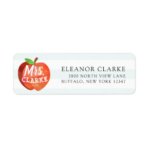 Apple van leraar   Naam label Gepersonaliseerd