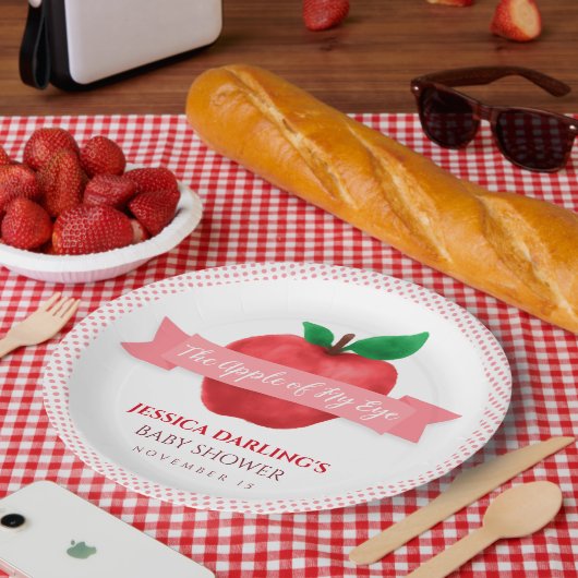 Apple van mijn herfst | baby shower zomerthema papieren bordje (Picknick)