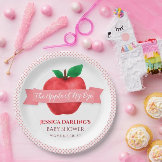 Apple van mijn herfst | baby shower zomerthema papieren bordje (Feest)