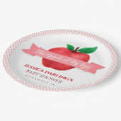 Apple van mijn herfst | baby shower zomerthema papieren bordje (Gekanteld)