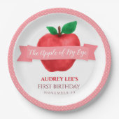 Apple van mijn herfst | verjaardagscampagne zomert papieren bordje (Voorkant)