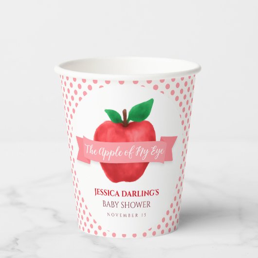 Apple van mijn herfst | zomerthema baby shower pa papieren bekers (Voorkant)