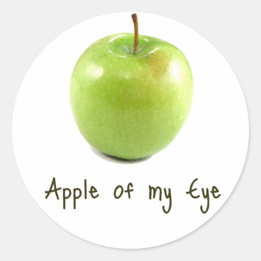 Apple van mijn oog ronde sticker (Voorkant)