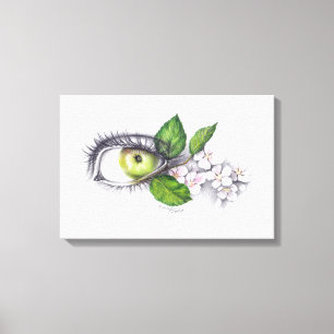 Apple van mijn oog Surreal-tekenkunst Canvas Afdruk