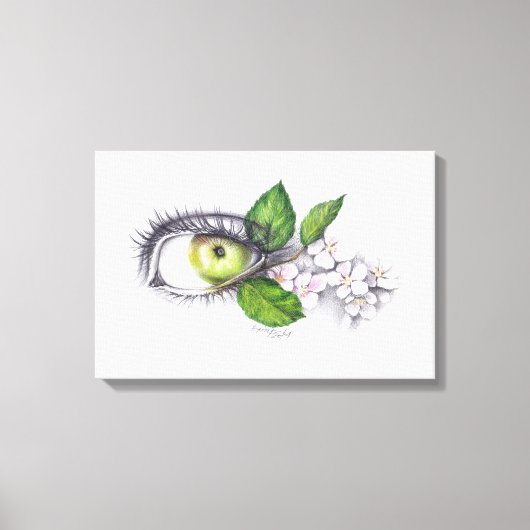 Apple van mijn oog Surreal-tekenkunst Canvas Afdruk (Voorkant)