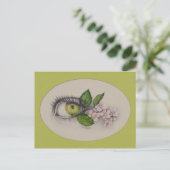 Apple van mijn oog Surreal tekenkunst Groen Briefkaart (Staand voorkant)