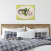 Apple van mijn oog Surreal tekenkunst Groen Canvas Afdruk (Insitu (Slaapkamer))
