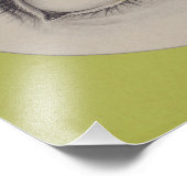 Apple van mijn oog Surreal tekenkunst Groen Foto Afdruk (Hoek)