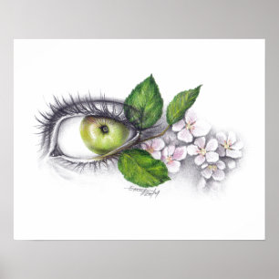 Apple van mijn oog Surreal-tekenkunst Poster
