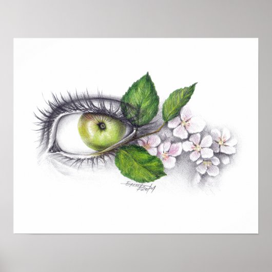 Apple van mijn oog Surreal-tekenkunst Poster (Voorkant)
