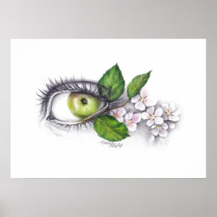Apple van mijn oog Surreal-tekenkunst Poster