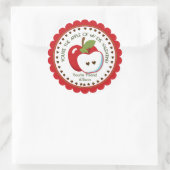 Apple van mijn oog Valentijn Gepersonaliseerde naa Ronde Sticker (Tas)