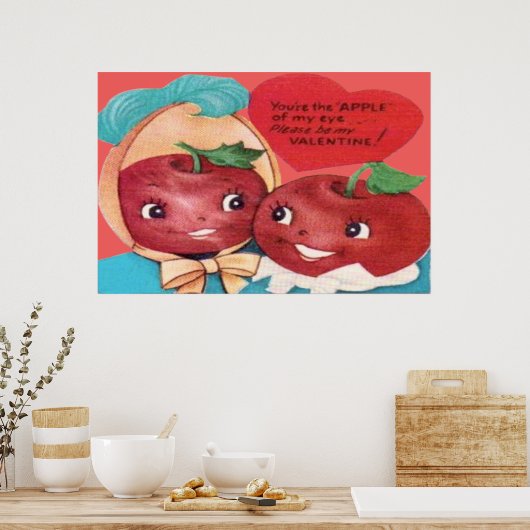 Apple van mijn ooghart Valentijn Poster (Keuken)