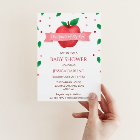 Apple van mijn oogHerfst | Baby shower van de zome Kaart