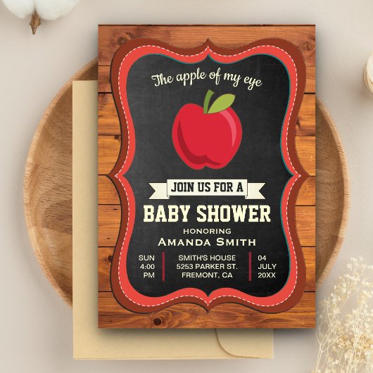 Apple van mijn Ooguitnodiging voor Baby shower Kaart