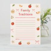 Apple van My Eye Baby shower Family Traditions Kaa Kaart (Staand voorkant)