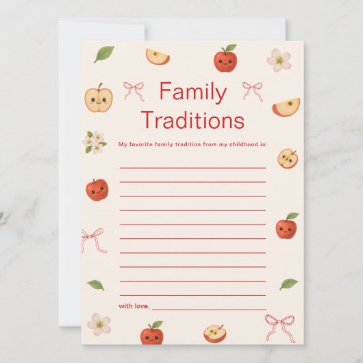 Apple van My Eye Baby shower Family Traditions Kaa Kaart (Voorkant)