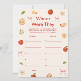 Apple van My Eye Baby shower waar waren ze spel Kaart