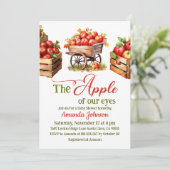 Apple van My Eye Herfst Market Basket Baby shower Kaart (Staand voorkant)