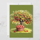 Apple van My Eye Herfst Market Basket Baby shower Kaart (Achterkant)