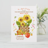 Apple van ons Baby shower Kaart (Staand voorkant)