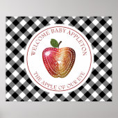 Apple van ons Baby shower van de oogboomgaard Poster (Voorkant)